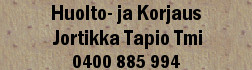Huolto- ja Korjaus Jortikka Tapio Tmi logo